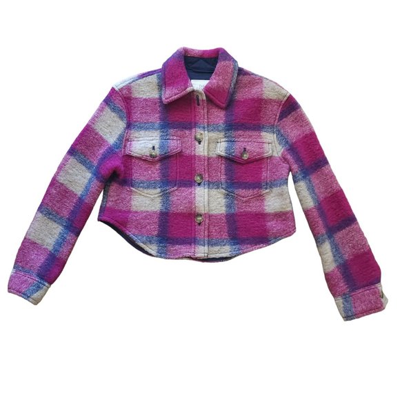 Ariztia Wilfred free Ganna Jacket short, pink blue plaid - Picture 5 of 11